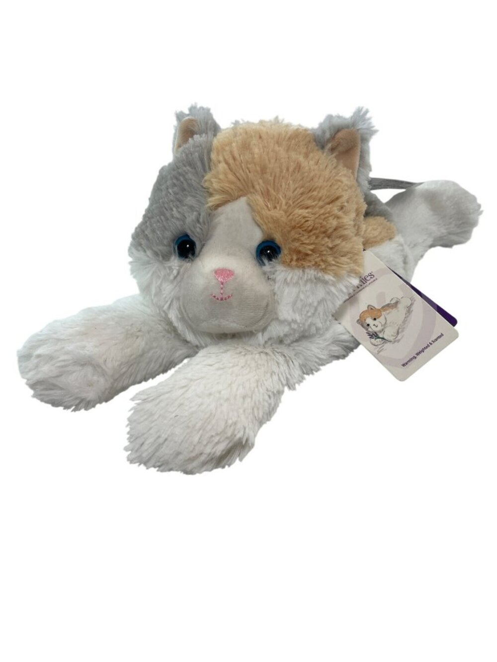 Warmies Heatable Plush Calico Cat Microwavable & Weighted BRAND NEW W/TAGS - Picture 1 of 8
